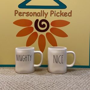 Rae Dunn NAUGHTY & NICE Mug Set